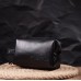 Небольшая косметичка из гладкой кожи на молнии Украина GRANDE PELLE 16761 Черная
