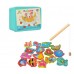 Деревянная игрушка Рыбалка MD 0950-57,  магнитные фигуры, удочка (Синий)