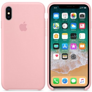 Чехол Silicone Case Full Protective для iPhone X (Pink)