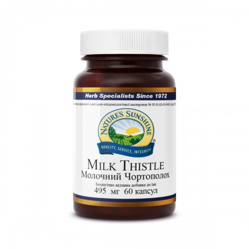 Защита и регенерация клеток печени Natures Sunshine - Milk Thistle 495 мг (60 капсул) K4112NSP