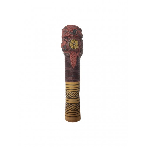 Ресерваторио для Рапе (рапэ) красный ShamanShop Бамбук, полимерная глина, плетение (reservatório) К011/2