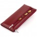Горизонтальный тонкий кошелек из кожи женский ST Leather 19326 Бордовый