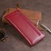 Горизонтальный тонкий кошелек из кожи женский ST Leather 19326 Бордовый