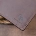 Тонкое горизонтальное портмоне Cardi без застежки в винтажной коже GRANDE PELLE 11310 Коричневое