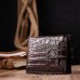 Функциональный мужской кошелек из фактурной кожи KARYA 21069 Коричневый