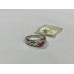 Серебряное кольцо ХЮЗ "Розовый закат", корунд, р-18, 3.8 г + подарочная коробочка (Ср1357/18)