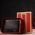 Вместительное мужское портмоне из натуральной кожи с тиснением под крокодила CANPELLINI 21870 Коричневый