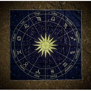 Алтарная колдовская скатерть под карты Таро 75x75 см (1005004148775619-blue)