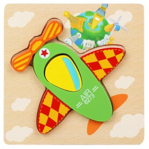 Деревянная игрушка Пазлы Bambi Транспорт MD 2925, 15х15 см (Самолет-1)