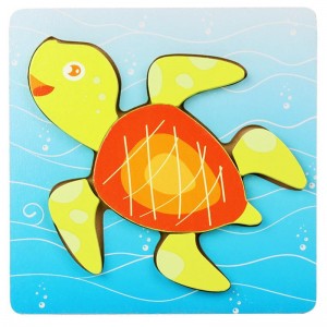 Деревянная игрушка Пазлы Bambi Морские животные MD 2925, 15х15 см (Черепаха-2)