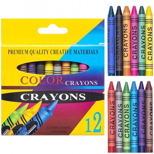 Восковые карандаши 12 цветов CRAYONS 2688A