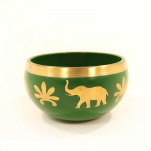 Зеленая литая поющая чаша d-10 см h-6,5 см ShamanShop (90008-2)