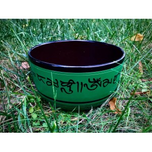 Зеленая литая поющая чаша d-21, h-11 см ShamanShop (90109-1)