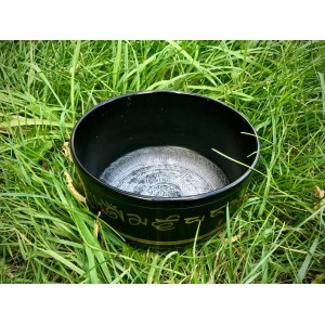 Черная литая поющая чаша d-21, h-11 см ShamanShop (90109-2)
