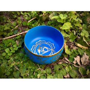 Голубая литая поющая чаша d-12, h-6 см ShamanShop (90110blue)