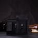 Вертикальный картхолдер с держателем для Apple AirTag из натуральной кожи GRANDE PELLE 11626 Черный