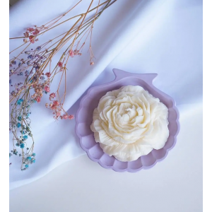 Свечка "Пион" белая маленькая, 80 г FrDav003(White)