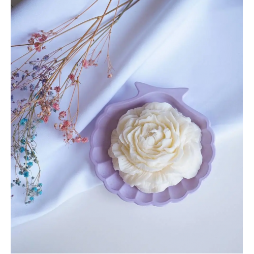 Свечка "Пион" белая маленькая, 80 г FrDav003(White)