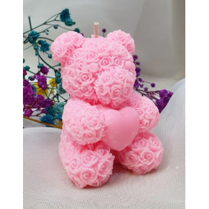 Свечка "Мишка" маленькая розовая, 55 г FrDav001(Pink)