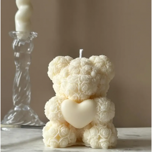 Свечка "Мишка" маленькая белая, 55 г FrDav001(White)