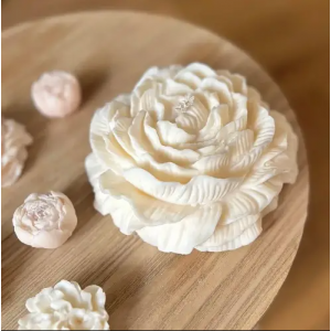 Свечка "Пион" белая большая, 500 г FrDav006/2(White)